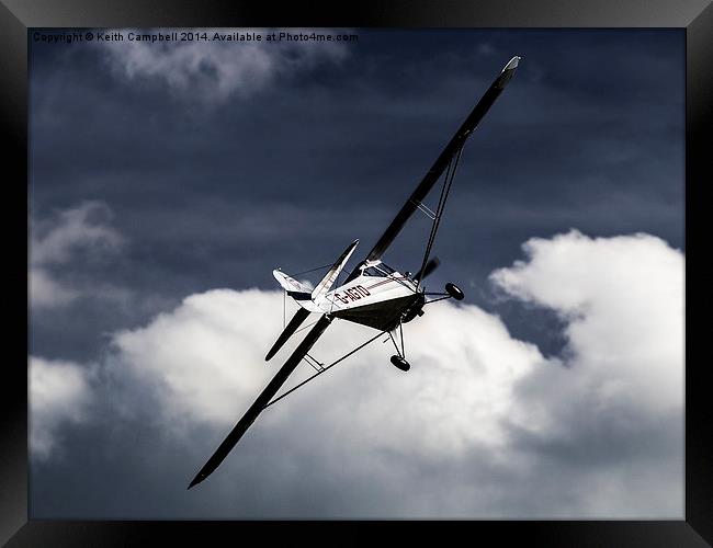  Auster 5J1 Autocrat climbing skywards Framed Print by Keith Campbell
