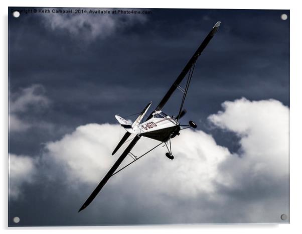  Auster 5J1 Autocrat climbing skywards Acrylic by Keith Campbell