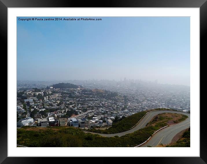  Twin Peaks - San Fransisco Framed Mounted Print by Paula Jardine