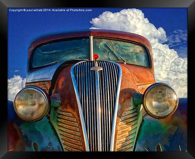  OLD CAR Framed Print by paul willats