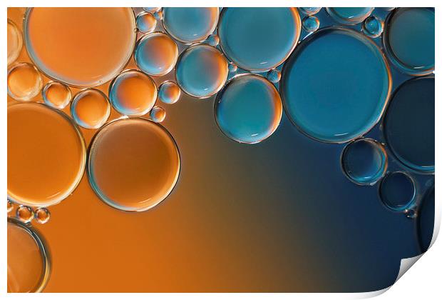 Oil Bubbles 2 Print by Ivan Yonkov