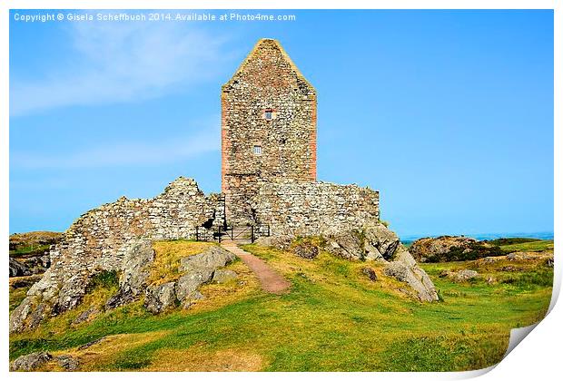  Smailholm Tower Print by Gisela Scheffbuch