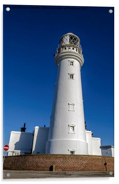  Flamborough Lighthouse Acrylic by David Charlton