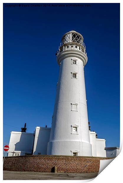  Flamborough Lighthouse Print by David Charlton
