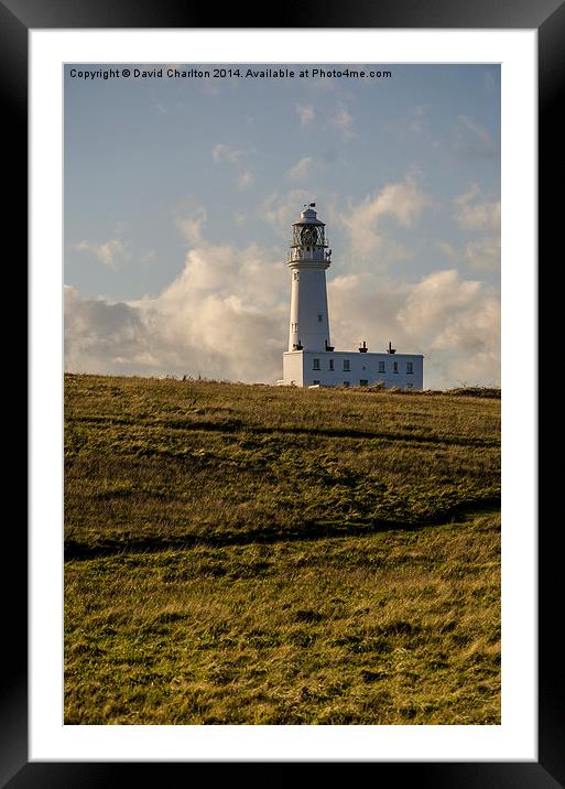  Flamborough Lighthouse Framed Mounted Print by David Charlton