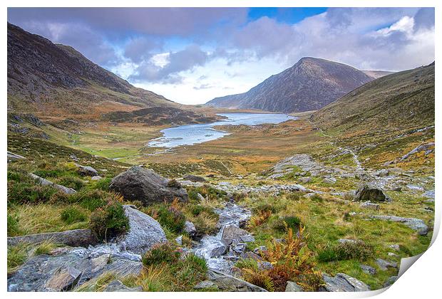  Autumn arrives at the llyn Print by Jonathon barnett