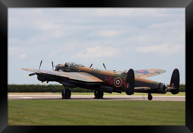  Lancaster Bomber at Waddington Framed Print by Oxon Images