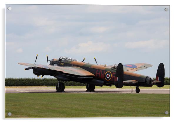  Lancaster Bomber at Waddington Acrylic by Oxon Images