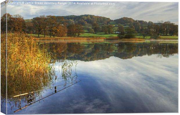 Esthwaite Water, The Lake District Canvas Print by Jamie Green