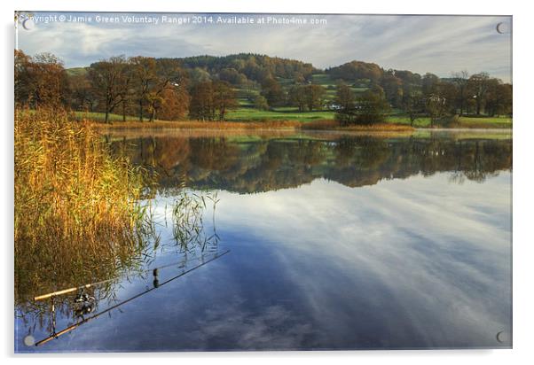 Esthwaite Water, The Lake District Acrylic by Jamie Green