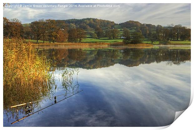 Esthwaite Water, The Lake District Print by Jamie Green
