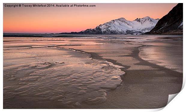 Frozen Beach Print by Tracey Whitefoot
