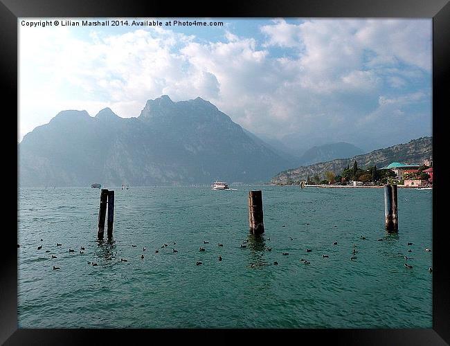  Lake Garda -Italy. Framed Print by Lilian Marshall