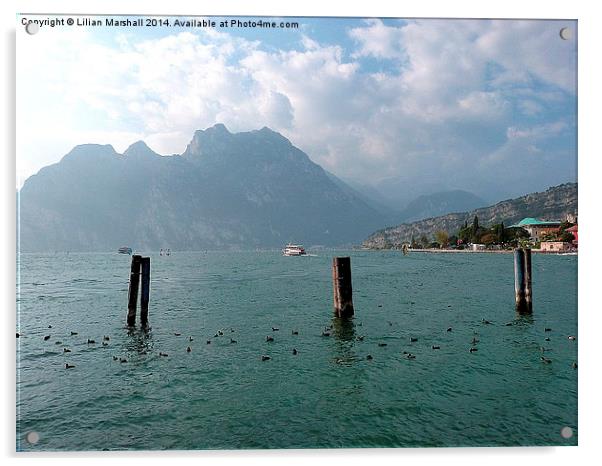 Lake Garda -Italy. Acrylic by Lilian Marshall