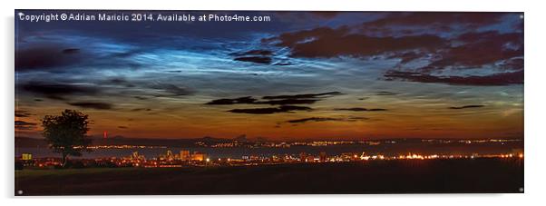  Noctilucent Clouds over Leith Acrylic by Adrian Maricic