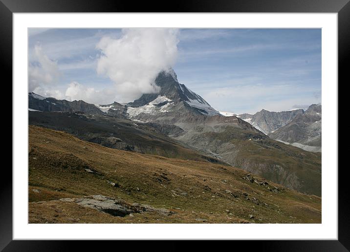 View from Zermatt Framed Mounted Print by charlie Mellow