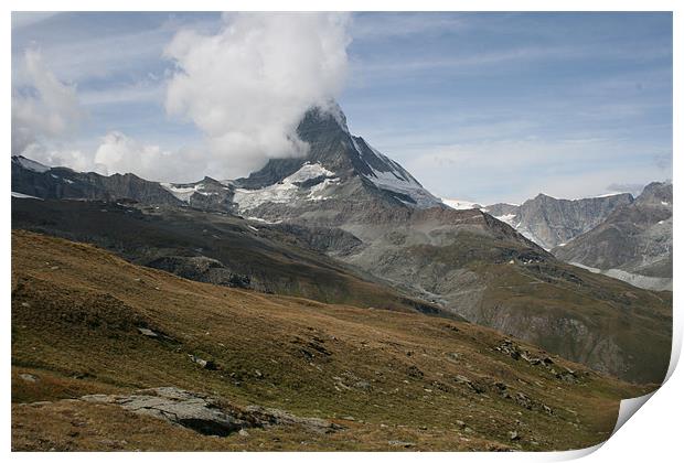 View from Zermatt Print by charlie Mellow