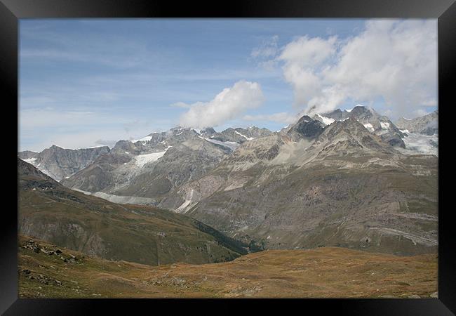 View from Zermatt Framed Print by charlie Mellow