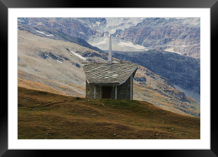 view from Zermatt Framed Mounted Print by charlie Mellow