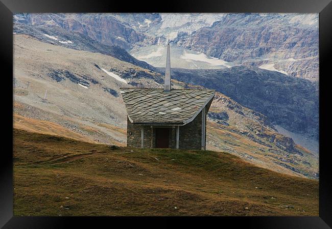 view from Zermatt Framed Print by charlie Mellow