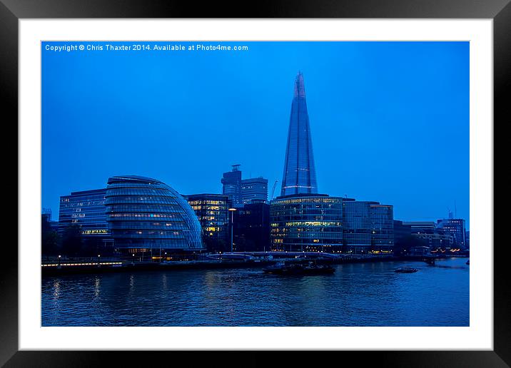  Early Morning River Thames View Framed Mounted Print by Chris Thaxter