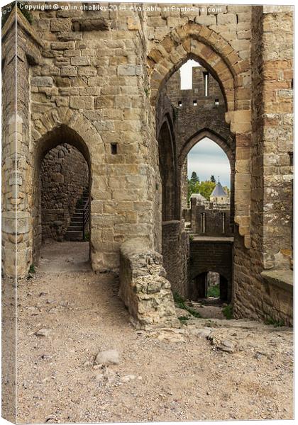  Carcassonne Portals Canvas Print by colin chalkley