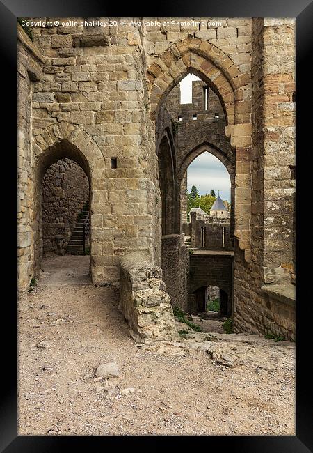  Carcassonne Portals Framed Print by colin chalkley