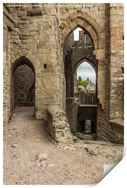  Carcassonne Portals Print by colin chalkley