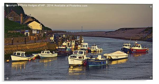 Sundown at Axmouth  Acrylic by Philip Hodges aFIAP ,