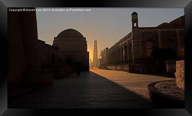  Khiva before the merchants came Framed Print by Sharon Cain