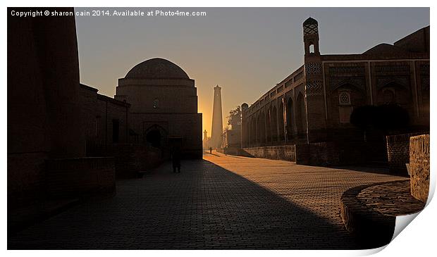  Khiva before the merchants came Print by Sharon Cain