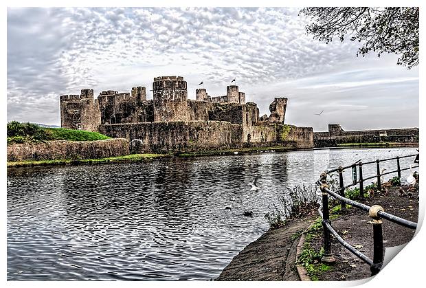 Caerphilly Castle 1 Print by Steve Purnell