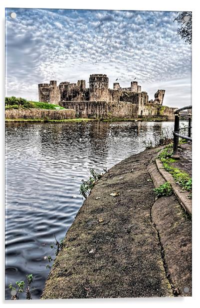 Caerphilly Castle 2 Acrylic by Steve Purnell