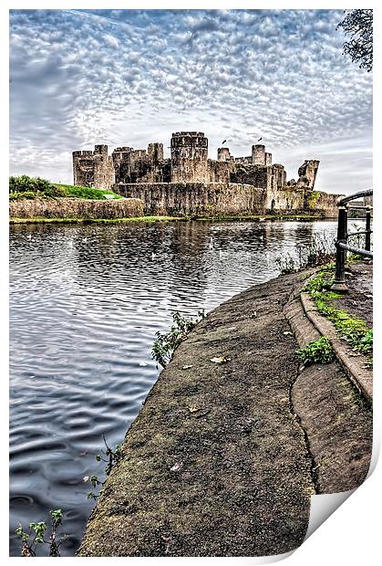 Caerphilly Castle 2 Print by Steve Purnell