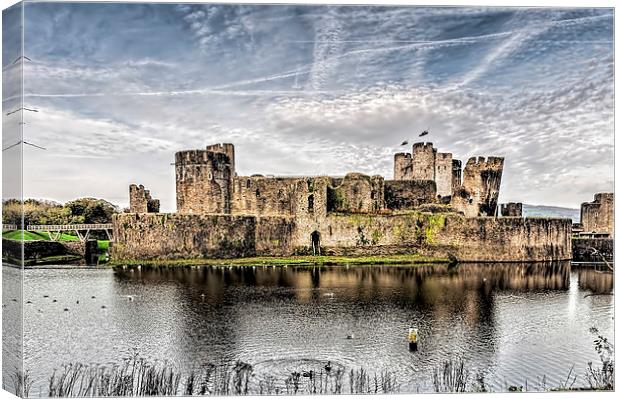 Caerphilly Castle 3 Canvas Print by Steve Purnell