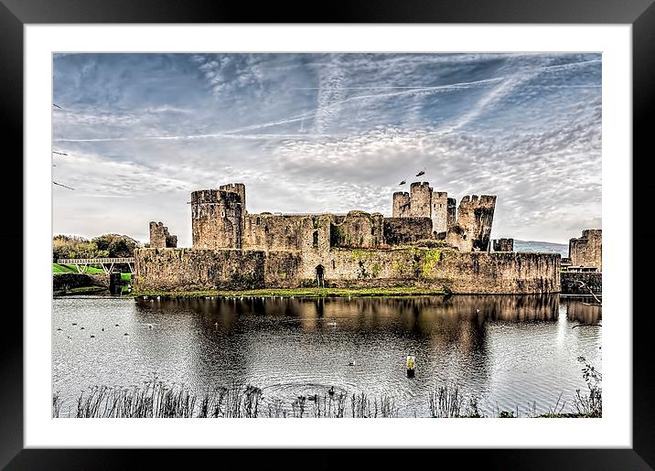 Caerphilly Castle 3 Framed Mounted Print by Steve Purnell