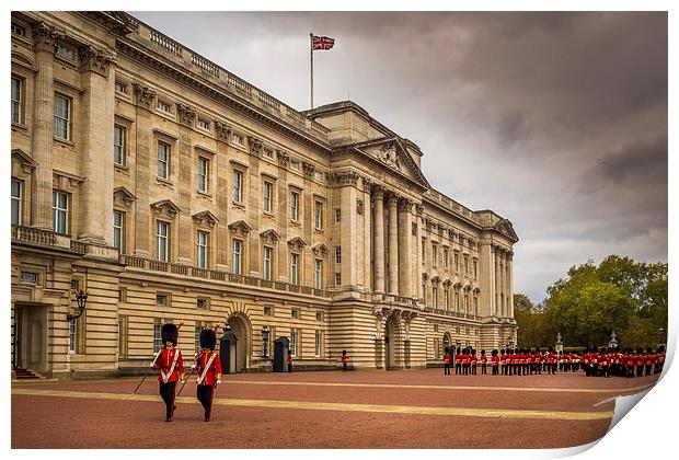  Changing of the Guard, Buckingham Palace, London, Print by Mark Llewellyn