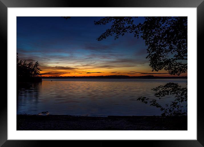 Kejimkujik Sunset, Nova Scotia, Canada Framed Mounted Print by Mark Llewellyn