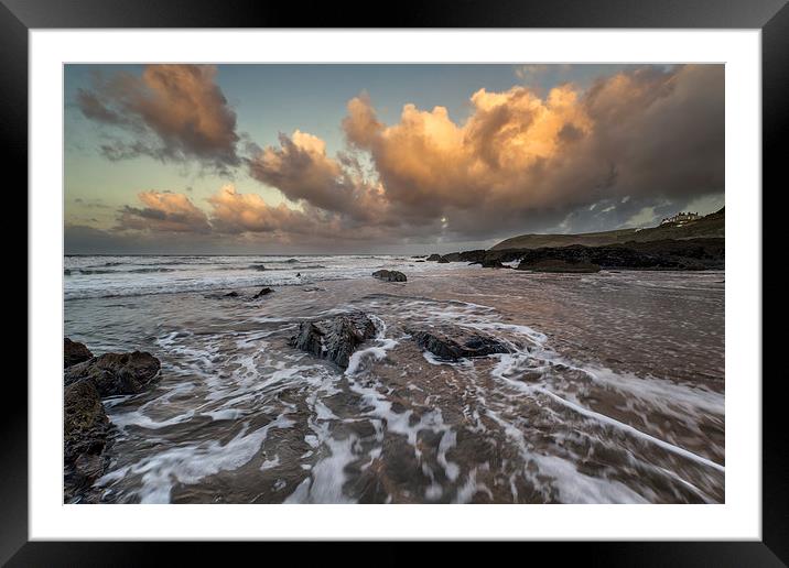  Croyde Bay sunrise Framed Mounted Print by Dave Wilkinson North Devon Ph