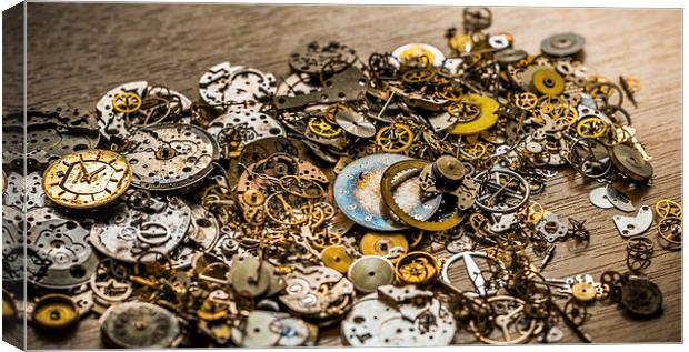 Watches  & Gears - "What is left over when you fi Canvas Print by Ian Johnston  LRPS
