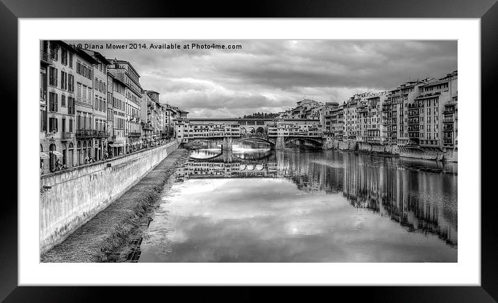  Ponte Vecchio Framed Mounted Print by Diana Mower