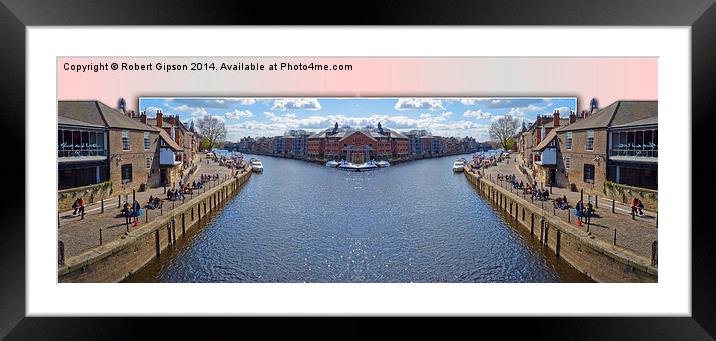  York. The River Ouse double take. Framed Mounted Print by Robert Gipson