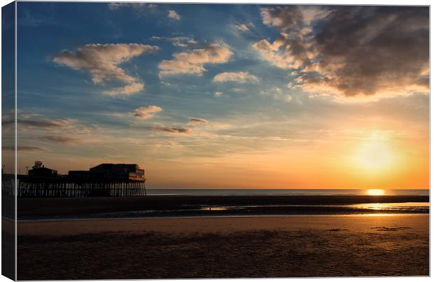  Blackpool sunset Canvas Print by Timothy Large
