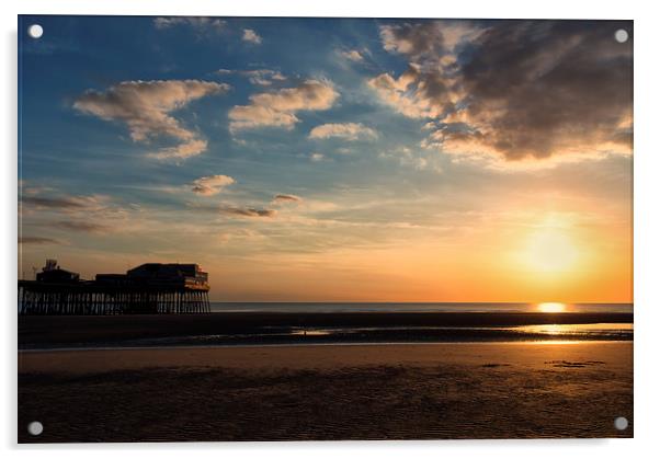  Blackpool sunset Acrylic by Timothy Large