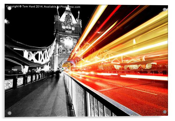  Crossing The Bridge Acrylic by Tom Hard
