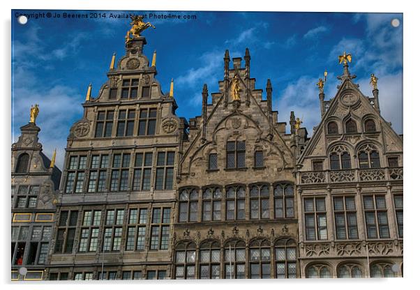 antwerp town square Acrylic by Jo Beerens