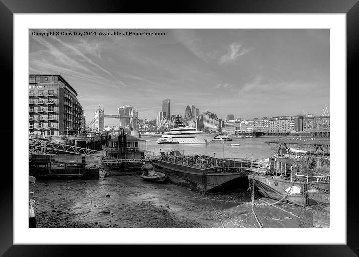 City of London Skyline Framed Mounted Print by Chris Day