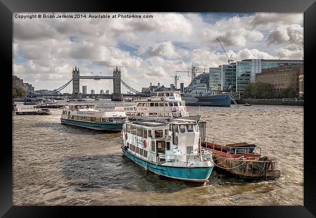  Thames Boats Framed Print by Brian Jenkins