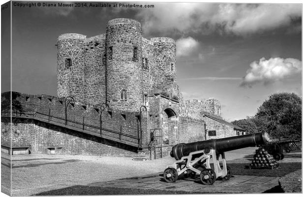  Rye Castle Canvas Print by Diana Mower