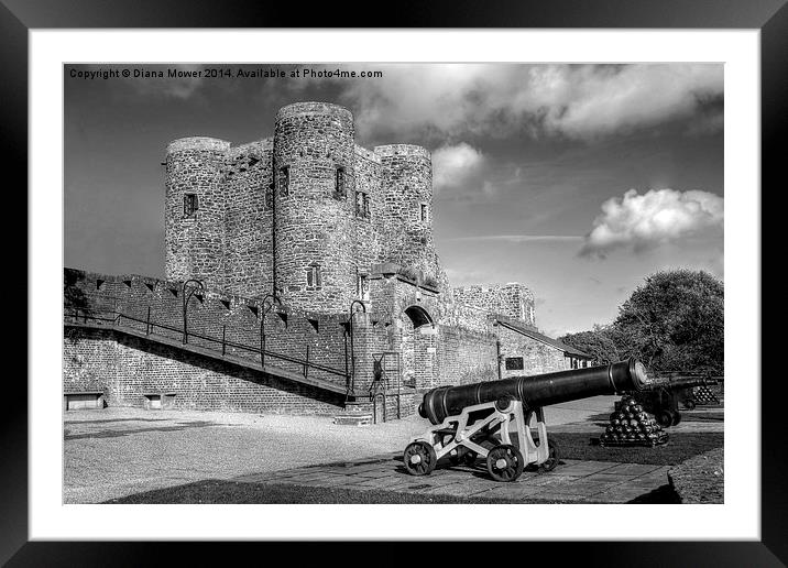  Rye Castle Framed Mounted Print by Diana Mower